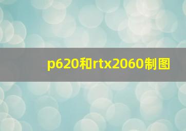 p620和rtx2060制图