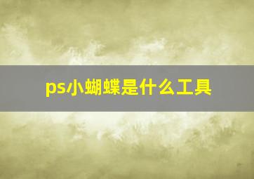 ps小蝴蝶是什么工具