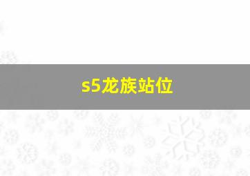 s5龙族站位