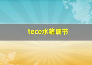 tece水箱调节