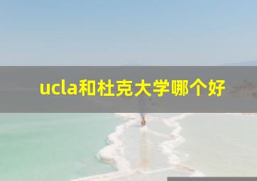 ucla和杜克大学哪个好