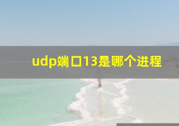 udp端口13是哪个进程