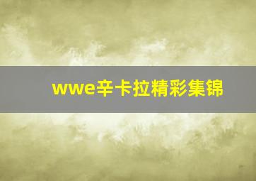 wwe辛卡拉精彩集锦