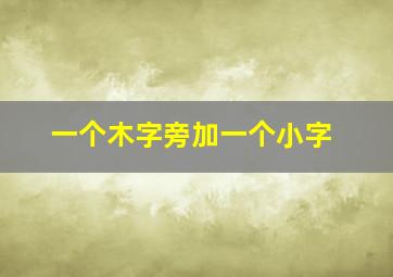 一个木字旁加一个小字