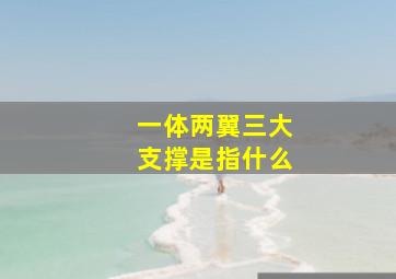 一体两翼三大支撑是指什么