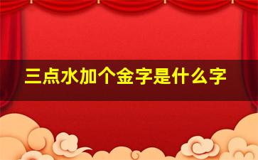 三点水加个金字是什么字