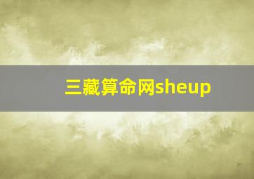 三藏算命网sheup