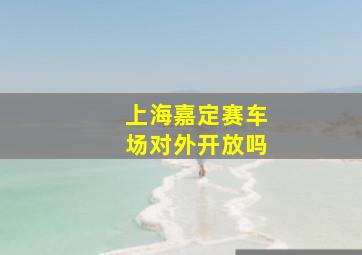 上海嘉定赛车场对外开放吗