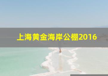 上海黄金海岸公棚2016