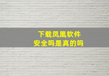 下载凤凰软件安全吗是真的吗