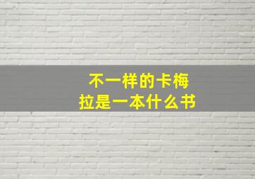 不一样的卡梅拉是一本什么书