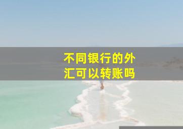 不同银行的外汇可以转账吗