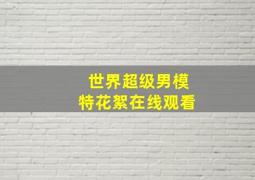 世界超级男模特花絮在线观看