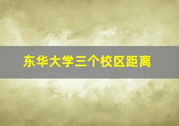 东华大学三个校区距离