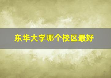 东华大学哪个校区最好