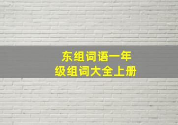 东组词语一年级组词大全上册