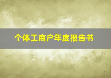 个体工商户年度报告书