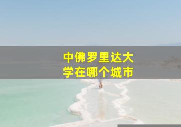 中佛罗里达大学在哪个城市