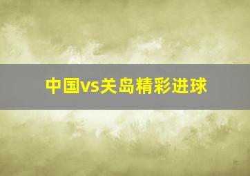 中国vs关岛精彩进球