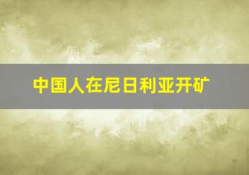 中国人在尼日利亚开矿