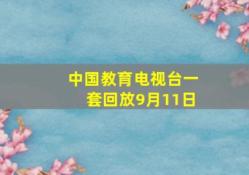 中国教育电视台一套回放9月11日