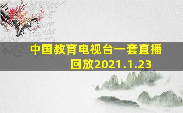 中国教育电视台一套直播回放2021.1.23