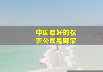 中国最好的仪表公司是哪家