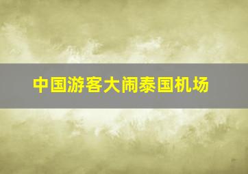 中国游客大闹泰国机场