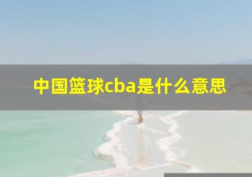 中国篮球cba是什么意思