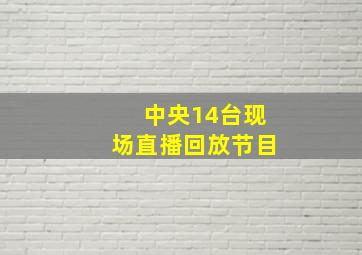 中央14台现场直播回放节目