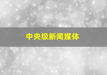 中央级新闻媒体