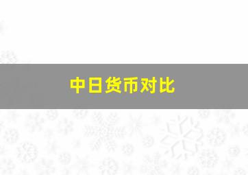 中日货币对比