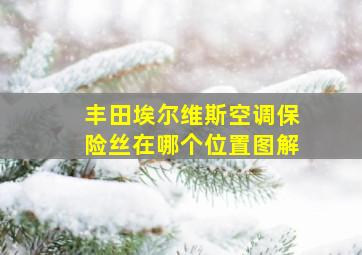 丰田埃尔维斯空调保险丝在哪个位置图解