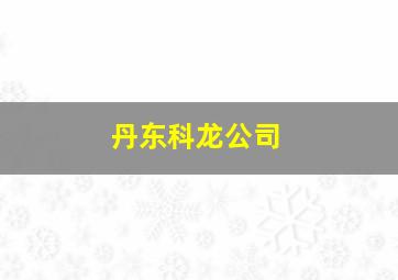 丹东科龙公司