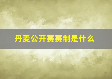 丹麦公开赛赛制是什么