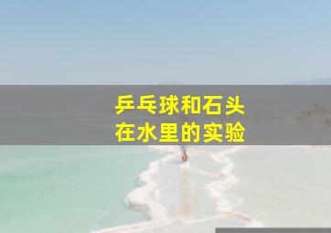 乒乓球和石头在水里的实验