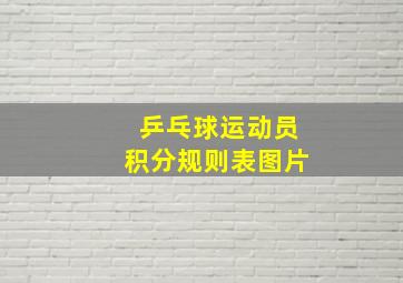 乒乓球运动员积分规则表图片