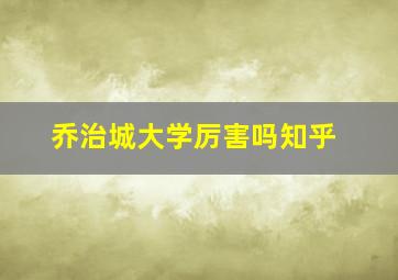 乔治城大学厉害吗知乎