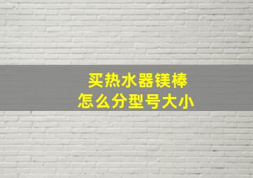 买热水器镁棒怎么分型号大小