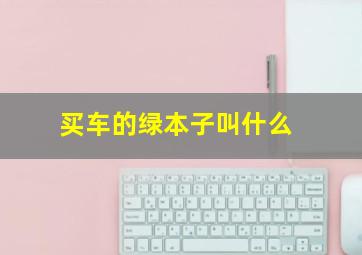 买车的绿本子叫什么