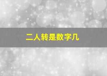 二人转是数字几