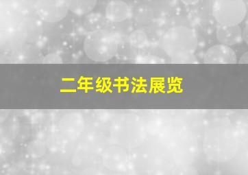 二年级书法展览