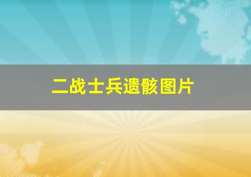 二战士兵遗骸图片