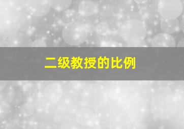 二级教授的比例