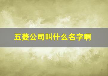 五菱公司叫什么名字啊