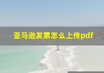 亚马逊发票怎么上传pdf