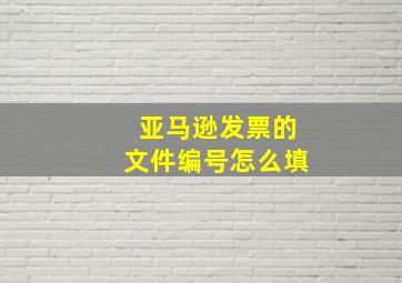 亚马逊发票的文件编号怎么填