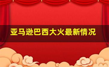 亚马逊巴西大火最新情况