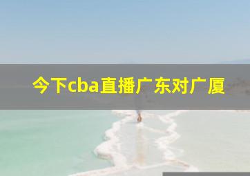 今下cba直播广东对广厦