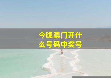 今晚澳门开什么号码中奖号